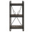 VidaXL vidaXL Solid Mango Wood 3-Tier Bookcase Black 40x30x80 cm Book Rack Bookshelf 2