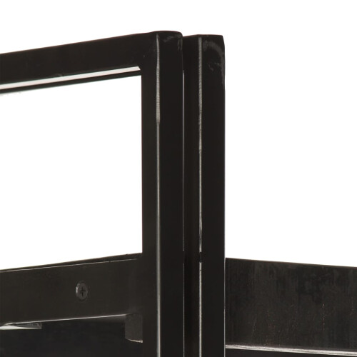 VidaXL vidaXL Solid Mango Wood 3-Tier Bookcase Black 60x30x80 cm Book Rack Bookshelf 2