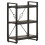 VidaXL vidaXL Solid Mango Wood 3-Tier Bookcase Black 60x30x80 cm Book Rack Bookshelf 8
