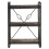 VidaXL vidaXL Solid Mango Wood 3-Tier Bookcase Black 60x30x80 cm Book Rack Bookshelf 2