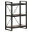VidaXL vidaXL Solid Mango Wood 3-Tier Bookcase Black 60x30x80 cm Book Rack Bookshelf 5