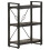 VidaXL vidaXL Solid Mango Wood 3-Tier Bookcase Black 60x30x80 cm Book Rack Bookshelf 6