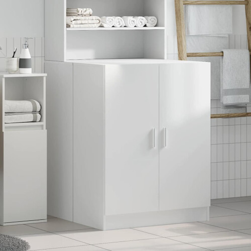 VidaXL vidaXL Washing Machine Cabinet White Indoor Bathroom Cupboard Storage Rack 2