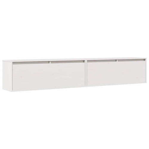 VidaXL (white, 2) vidaXL Wall Cabinet Hanging Storage Cabinet Wall Cupboard Solid Wood Pine 1