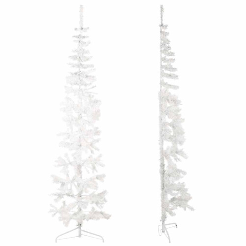 VidaXL (white, 240 cm) vidaXL Slim Artificial Half Christmas Tree with Stand Xmas Artificial Tree 2