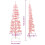 VidaXL (pink, 150 cm) vidaXL Slim Artificial Half Christmas Tree with Stand Xmas Artificial Tree 8