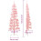 VidaXL (pink, 120 cm) vidaXL Slim Artificial Half Christmas Tree with Stand Xmas Artificial Tree 4
