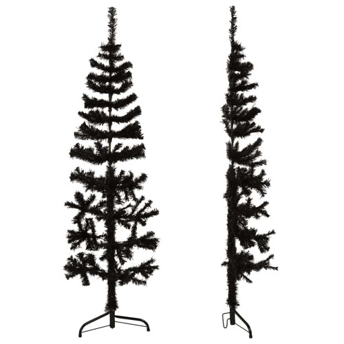 VidaXL (black, 120 cm) vidaXL Slim Artificial Half Christmas Tree with Stand Xmas Artificial Tree 2