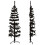 VidaXL (black, 150 cm) vidaXL Slim Artificial Half Christmas Tree with Stand Xmas Artificial Tree 4