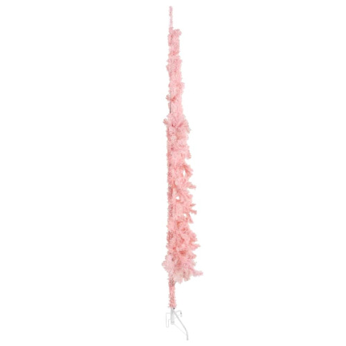 VidaXL (pink, 210 cm) vidaXL Slim Artificial Half Christmas Tree with Stand Xmas Artificial Tree 1