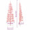 VidaXL (pink, 180 cm) vidaXL Slim Artificial Half Christmas Tree with Stand Xmas Artificial Tree 9