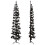 VidaXL (black, 210 cm) vidaXL Slim Artificial Half Christmas Tree with Stand Xmas Artificial Tree 3