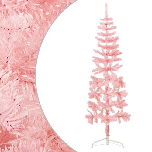 VidaXL (pink, 180 cm) vidaXL Slim Artificial Half Christmas Tree with Stand Xmas Artificial Tree 2