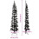 VidaXL (black, 210 cm) vidaXL Slim Artificial Half Christmas Tree with Stand Xmas Artificial Tree 4