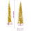 VidaXL (gold, 240 cm) vidaXL Slim Artificial Half Christmas Tree with Stand Xmas Artificial Tree 8