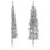 VidaXL (silver, 120 cm) vidaXL Slim Artificial Half Christmas Tree with Stand Xmas Artificial Tree 3