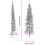 VidaXL (silver, 150 cm) vidaXL Slim Artificial Half Christmas Tree with Stand Xmas Artificial Tree 7