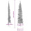 VidaXL (silver, 210 cm) vidaXL Slim Artificial Half Christmas Tree with Stand Xmas Artificial Tree 4
