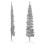 VidaXL (silver, 240 cm) vidaXL Slim Artificial Half Christmas Tree with Stand Xmas Artificial Tree 3