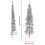 VidaXL (silver, 120 cm) vidaXL Slim Artificial Half Christmas Tree with Stand Xmas Artificial Tree 4
