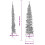 VidaXL (silver, 240 cm) vidaXL Slim Artificial Half Christmas Tree with Stand Xmas Artificial Tree 4