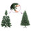 VidaXL (silver, 120 cm) vidaXL Slim Artificial Half Christmas Tree with Stand Xmas Artificial Tree 8