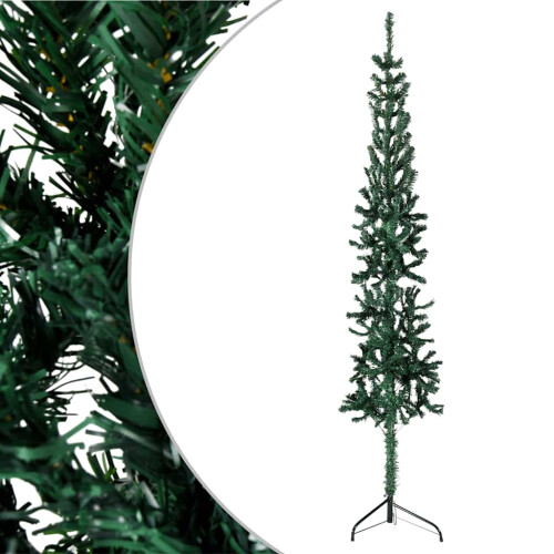 VidaXL (green, 150 cm) vidaXL Slim Artificial Half Christmas Tree with Stand Xmas Artificial Tree 2