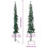 VidaXL (green, 210 cm) vidaXL Slim Artificial Half Christmas Tree with Stand Xmas Artificial Tree 6