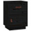 VidaXL vidaXL Solid Wood Pine Bedside Cabinet Black Nightstand End Table Bed Cabinet 2