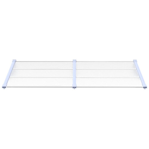 VidaXL vidaXL Türvordach Grau und Transparent 199x90 cm Polycarbonat 2