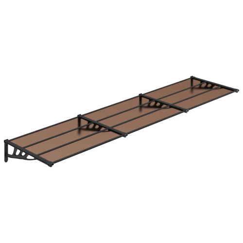VidaXL vidaXL Türvordach Schwarz 358,5x90 cm Polycarbonat 1