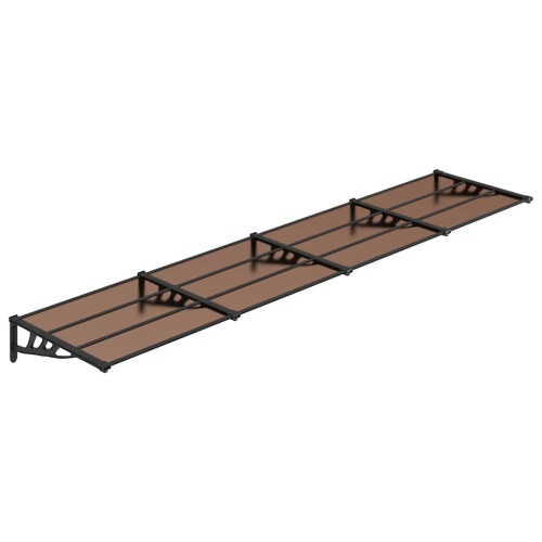 VidaXL vidaXL Türvordach Schwarz 396x90 cm Polycarbonat 1