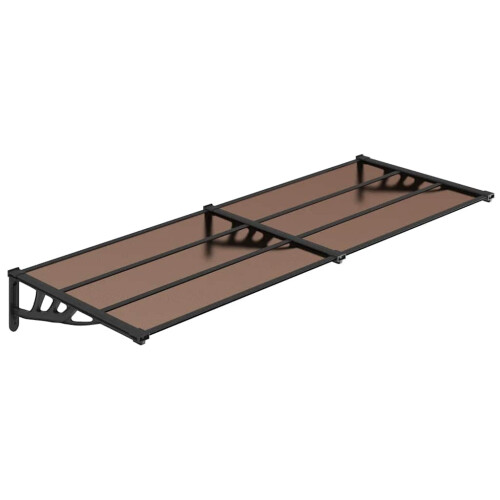 VidaXL vidaXL Türvordach Schwarz 239x90 cm Polycarbonat 1
