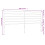 VidaXL (white, 200 cm) vidaXL Metal Headboard Bed Base Header Bedstead Headboard Bedroom Bed Header 4