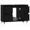 VidaXL (black) vidaXL Bathroom Cabinet Vanity Unit Highboard Cupboard White Engineered Wood 3