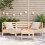 VidaXL vidaXL Garden Sofa 3-Seater Outdoor Sectional Sofa Patio Couch Solid Wood Pine 5