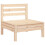 VidaXL vidaXL Garden Sofa 3-Seater Outdoor Sectional Sofa Patio Couch Solid Wood Pine 8