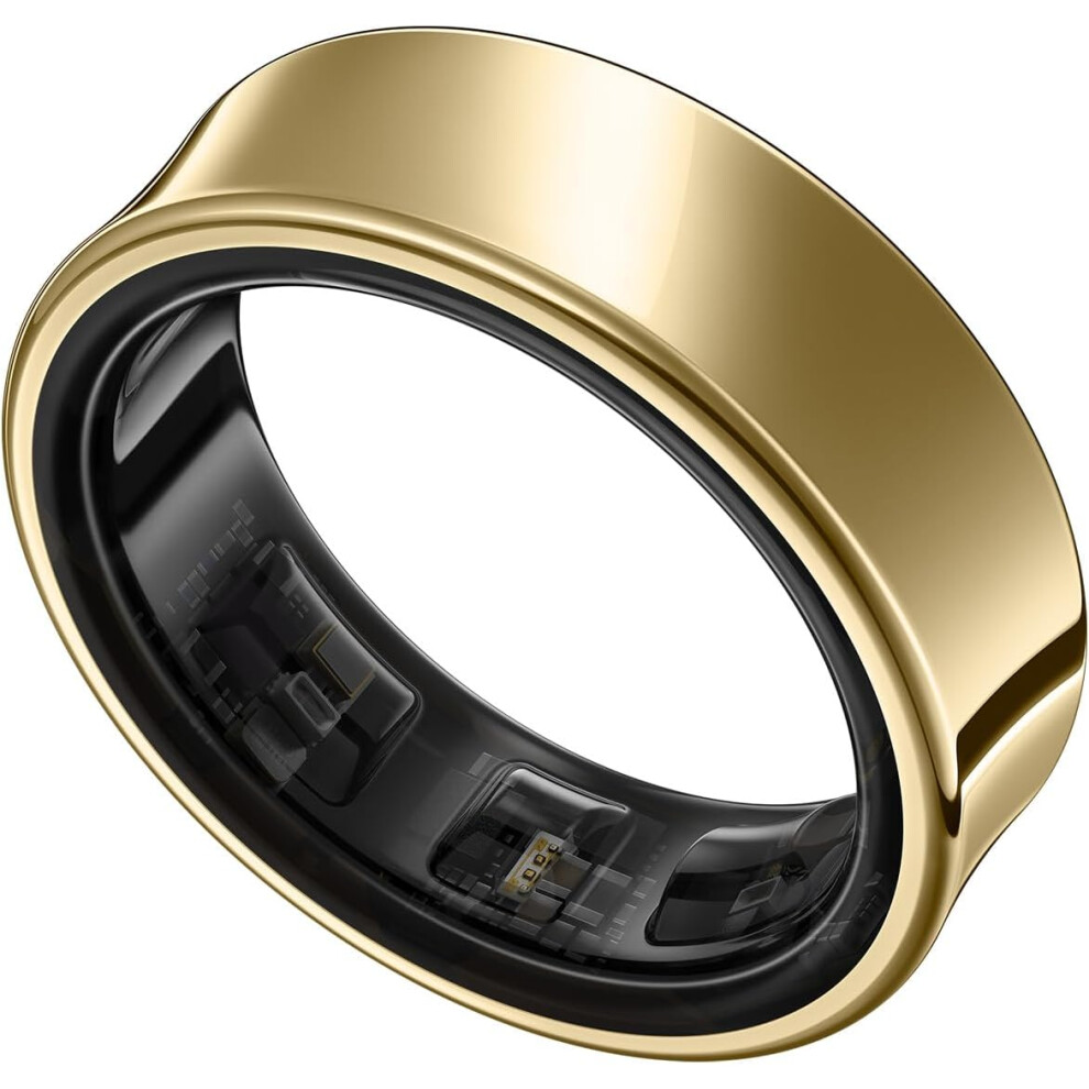 Samsung Galaxy Ring, Smart Ring, No Subscription Fee, AI-Powered Samsung Health, Sleep/Heart Rate/Stress Monitor, Size 9, Titanium Gold