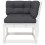 VidaXL vidaXL Garden Sofa Corner with Cushions Outdoor Sofa White Solid Wood Pine 7
