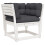 VidaXL vidaXL Garden Sofa Armrest with Cushions Outdoor Sofa White Solid Wood Pine 2