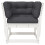 VidaXL vidaXL Garden Sofa Armrest with Cushions Outdoor Sofa White Solid Wood Pine 5