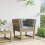 VidaXL vidaXL Garden Sofa Armrest with Cushions Couch Solid Impregnated Wood Pine 4