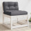 VidaXL vidaXL Garden Sofas with Cushions Outdoor Sofa 2 pcs White Solid Wood Pine 5