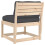 VidaXL vidaXL Garden Sofas with Cushions Outdoor Sofa Chair 2 pcs Solid Wood Pine 9