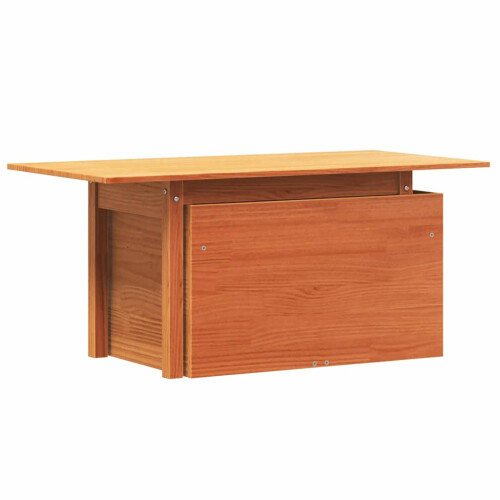VidaXL vidaXL Garden Table Outdoor Table Patio Dining Table Wax Brown Solid Wood Pine 1