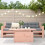 VidaXL vidaXL Garden Table Outdoor Table Coffee Patio Dining Table Solid Wood Douglas 3