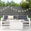 VidaXL vidaXL Garden Table Outdoor Table Patio Dining Table White Solid Wood Pine 3