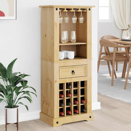 VidaXL vidaXL Wine Rack Wine Shelf Wine Holder Bottle Display Holder Solid Wood Pine 2