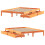 VidaXL vidaXL Bed Frame with Drawers Wax Brown 150x200 cm King Size Solid Wood Pine 8