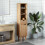 VidaXL vidaXL Bathroom Cabinet Cupboard Vanity Unit Sink Cabinet Solid Wood Pine 3